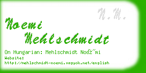 noemi mehlschmidt business card